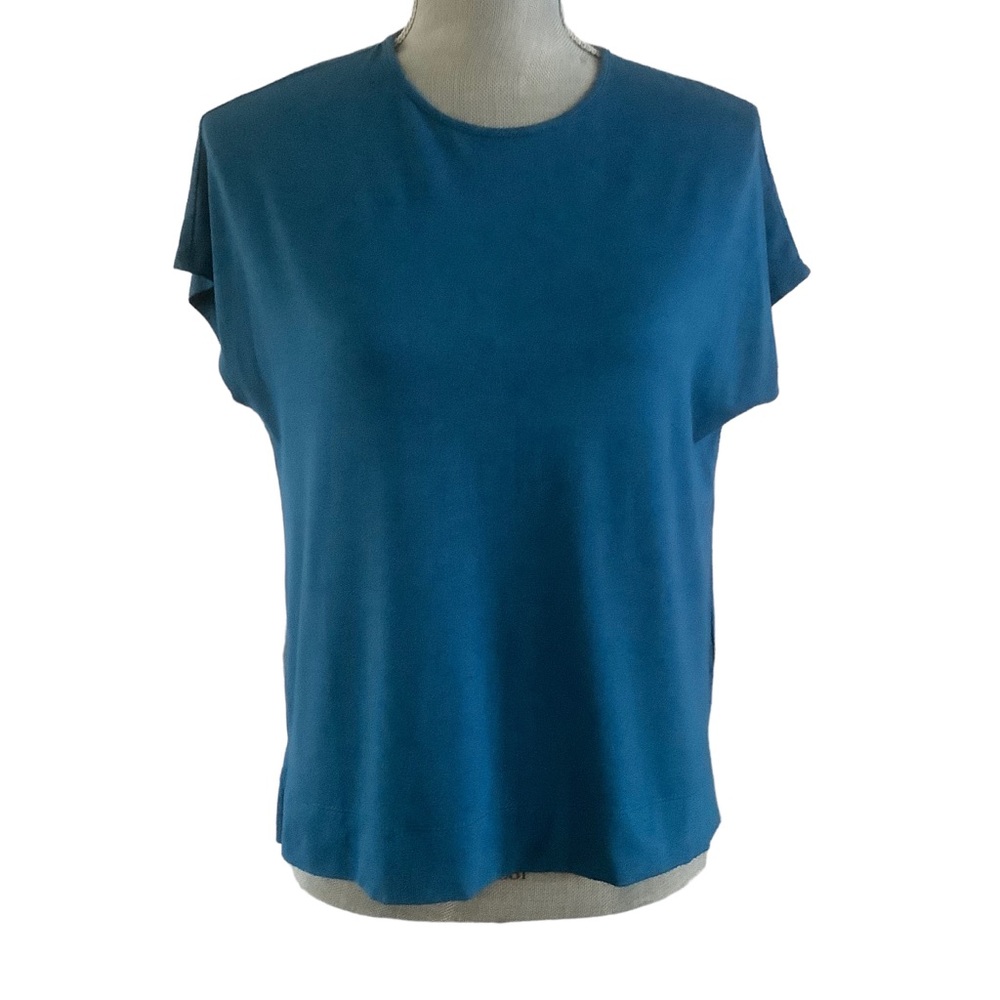 J. Jill wearever collection pacific teal blue crew neck T-shirt size XS